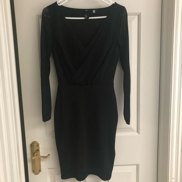 Black H&M knee length dress XS - Picture 1 of 5